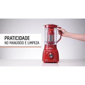 Liquidificador Turbo Power Vermelho 127v 220v - Mondial