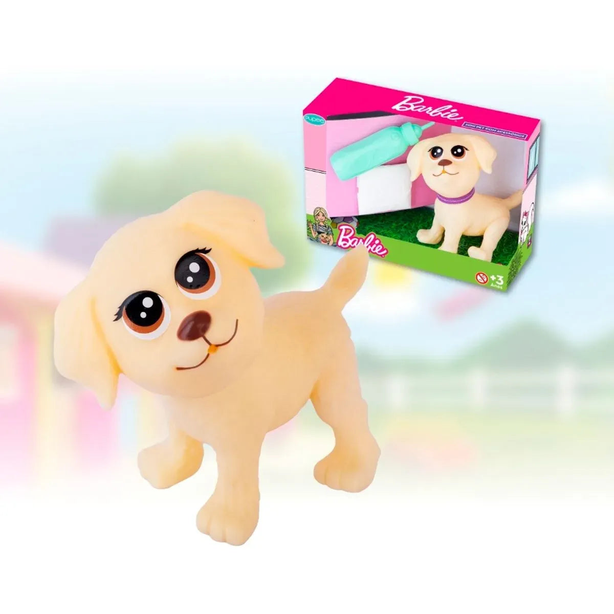 Mini Pet com Acessórios Honey Creme Faz Xixi 1207 - Pupee