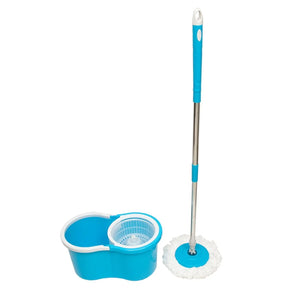 Kit Mop Giratório Moderna Balde Plástico Alça E Cabo Metálico 45x25,5x22cm LM2925MO - honeyhome