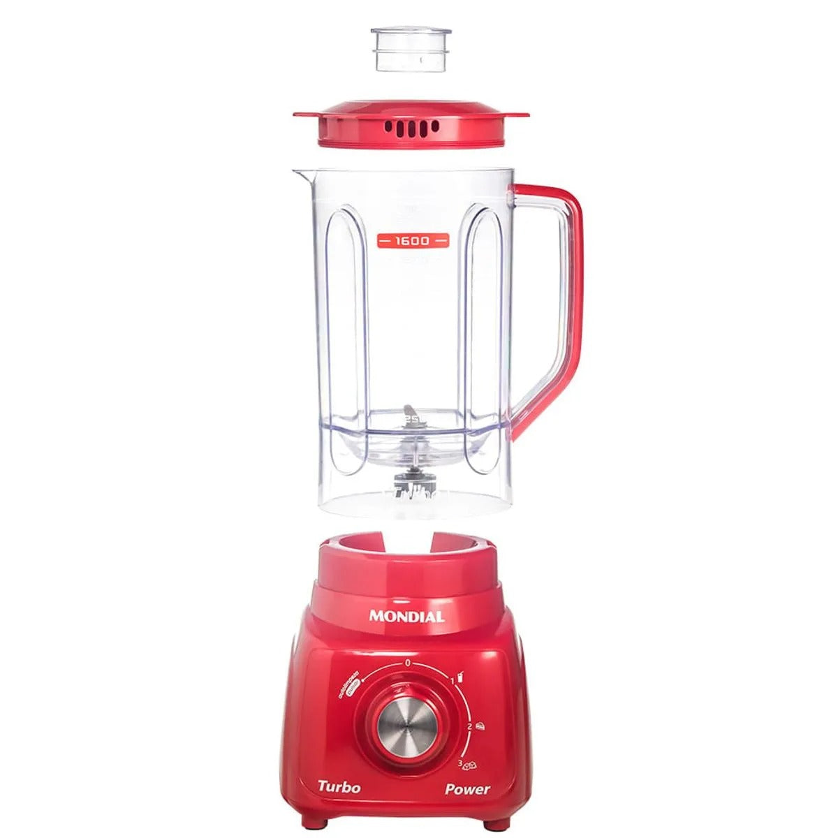 Liquidificador Turbo Power Vermelho 127v 220v - Mondial