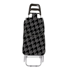 Carrinho de Feira Multiuso em Metal e Tecido 100% Poliéster Sortido - honeyhome