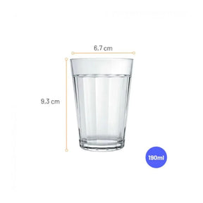 Caixa com 24 Copos Americano de vidro 190ml - Nadir