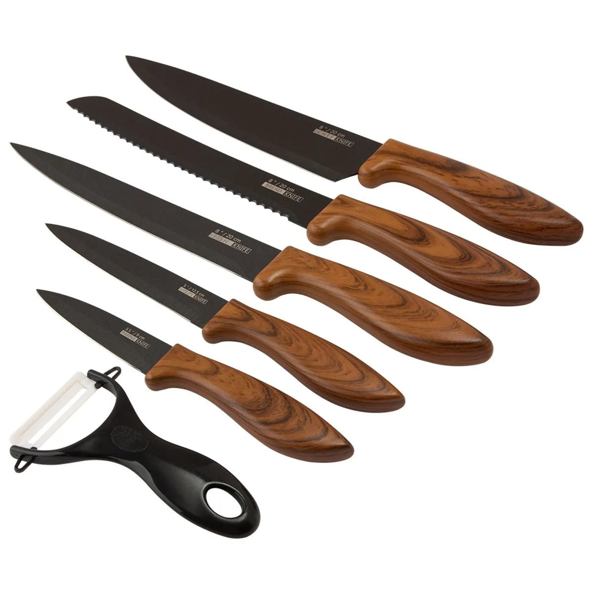 Kit Facas Multiúso Aço Inox 6 Peças Ref.LM2732IDE honeyhome