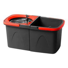 Mop Giratório Duo Aço Inox Vermelho E Cinza 126042801011 - Powermaid