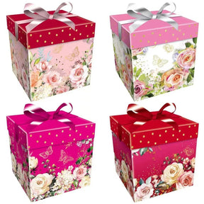 Caixa Presente Desmontável Cartonada Sortida 22x22cm LM2593 - honeyhome