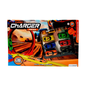 Pista Turbo Charger com 6 Carrinhos LJM135 - honeyhome